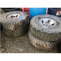 SET OF FOUR 35X12.50 R15 GOOD YEAR RIMS AND TIRES