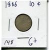 Image 1 : 1886 CNDN DIME (SILVER)