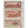 Image 2 : SHEET OF THREE CNDN $2 BANKNOTES *1954, 1974, 1986*