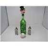 Image 1 : GREEN BOTTLE (W/MAN'S HEAD PORCELAIN STOPPER); BLUE DELFT BOTTLES (#58, #60 OF ROYAL DISTILLER HOLLA