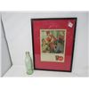 Image 1 : FRAMED COKE AD & SMALL COKE BOTTLE