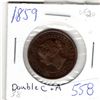 Image 1 : 1859 CNDN LARGE 1 CENT PC *DOUBLED C AND A*
