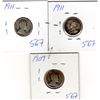 Image 2 : 1909, 1910, 1911 CNDN 10 CENT PCS *BROAD LEAVES* (SILVER)