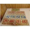 Image 1 : 1970s LICENCE PLATE LOT 3 PAIRS 1 SINGLE