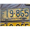 Image 2 : LICENSE PLATES (SASKATCHEWAN) *QTY 2* (1942 FARM MATCHING)