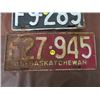 Image 4 : LICENSE PLATES (SASKATCHEWAN) *QTY 3* (1936, 1943 *F*, 1946 *F*)
