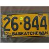 Image 1 : LICENSE PLATES (SASKATCHEWAN) *QTY 1*  (1942)