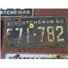 Image 5 : LICENSE PLATES (SASKATCHEWAN) *QTY 5* (1952, FARM 1948, 52, 59, 60)
