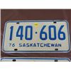 Image 2 : LICENSE PLATES (SASKATCHEWAN) *QTY 6* (1974, 1976, *F* 1976)
