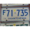 Image 4 : LICENSE PLATES (SASKATCHEWAN) *QTY 6* (1974, 1976, *F* 1976)
