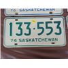 Image 6 : LICENSE PLATES (SASKATCHEWAN) *QTY 6* (1974, 1976, *F* 1976)