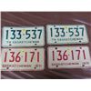 Image 1 : LICENSE PLATES (SASKATCHEWAN) *QTY 4* (1971 & 1974)