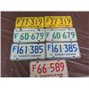 Image 1 : LICENSE PLATES (SASKATCHEWAN) *QTY 7* (FARM 1967, 1970, 1975, 1976)