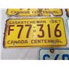 Image 4 : LICENSE PLATES (SASKATCHEWAN) *QTY 7* (1968, 1976, FARM 1967)