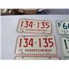 Image 2 : LICENSE PLATES (SASKATCHEWAN) *QTY11* (1972, 73, 74, 75, 76)