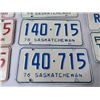 Image 4 : LICENSE PLATES (SASKATCHEWAN) *QTY11* (1972, 73, 74, 75, 76)