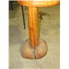 Image 4 : WOODEN TABLE (TREE BURL BASE) *35" H, TABLE 26" X 14"*
