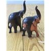 Image 4 : WOODEN ELEPHANTS (W/WHITE TUSKS), *5" AFRICAN HARDWOOD*