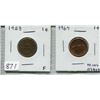 Image 1 : LOT OF 2  CNDN 1 CENT PCS (1923 & 1967)