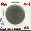 Image 1 : 1901 CNDN 50 CENT PC *LOW MINTAGE* (SILVER)