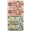 Image 1 : LOT OF 4 CNDN BANK NOTES (2 $1 1973s & 2 $2 1986s)