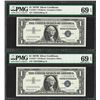 Image 1 : (2) Consecutive 1957B $1 Silver Certificate STAR Notes PMG Superb Gem Unc. 69PPQ