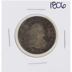 1806 Pointed 6 Draped Bust Quarter Coin