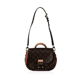 Louis Vuitton Monogram Eden PM Bag with Camel Leather
