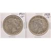 Image 1 : Lot of 1927-D & 1928-S $1 Peace Silver Dollar Coins