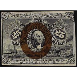 March 3, 1863 Second Issue 25 Cents Fractional Currency Note