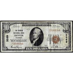 1929 $10 Denver, CO CH# 3269 National Currency Note