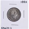 Image 1 : 1883 Kingdom of Hawaii Quarter Coin