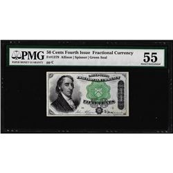 50 Cents Fourth Issue Fractional Currency Note Fr.1379 PMG About Uncirculated 55