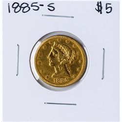 1885-S $5 Liberty Head Half Eagle Gold Coin