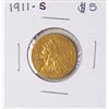 Image 1 : 1911-S $5 Indian Head Half Eagle Gold Coin