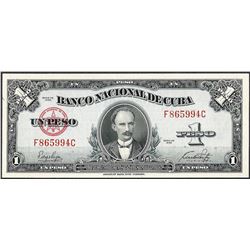 1949 Un Peso Banco Nacional De Cuba