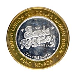 .999 Silver Sands Regency Reno, Nevada $10 Casino Limited Edition Gaming Token