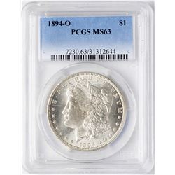 1894-O $1 Morgan Silver Dollar Coin PCGS MS63