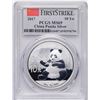 Image 1 : 2017 China 10 Yuan Silver Panda Coin PCGS MS69 First Strike