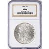 Image 1 : 1886 $1 Morgan Silver Dollar Coin NGC MS64