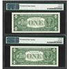 Image 2 : (2) Consecutive 1957B $1 Silver Certificate STAR Notes PMG Superb Gem Unc. 68PPQ