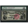 Image 1 : 1880 $10 Jackass Legal Tender Note Fr.104 PMG Choice Uncirculated 63EPQ