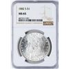 Image 1 : 1882-S $1 Morgan Silver Dollar Coin NGC MS65