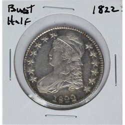1822 Capped Bust Half Dollar Coin Nice Toning