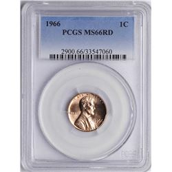 1966 Lincoln Wheat Cent Coin PCGS MS66RD