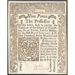1776 Nine Pence Continental Currency Note