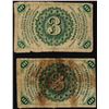 Image 2 : Lot of (2) March 3, 1863 Third Issue 3 Cents Fractional Currency Notes