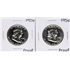Image 1 : Lot of (2) 1956 Proof Franklin Half Dollar Coins