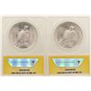 Image 2 : Lot of (2) 1923 $1 Peace Silver Dollar Coins ANACS MS64
