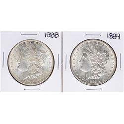 Lot of 1888-1889 $1 Morgan Silver Dollar Coins